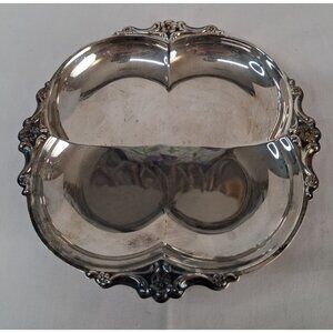 Vintage Silverplate Bon Bon Dish 7" Diameter Candy Nut Bowl Unbranded Floral GUC